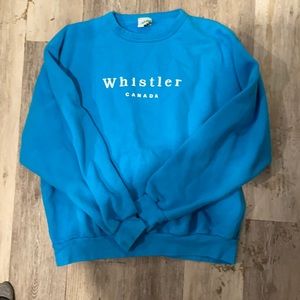 light blue vintage whistler crewneck